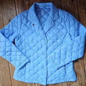LL Bean Light Blue Quilted Women's Jacket size medium petite